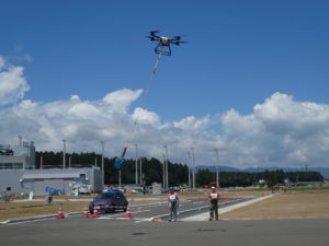 ドローンによる輸血用血液の輸送実験（東京都立墨東病院）2