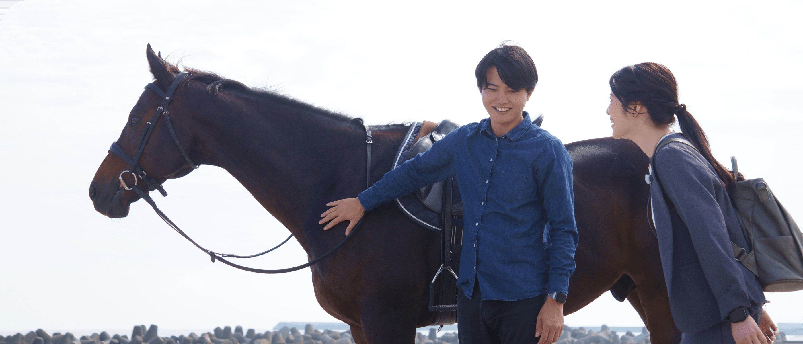 馬と若者